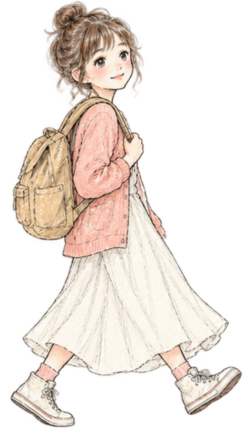 手仕事を探しに出かけるりかちゃん